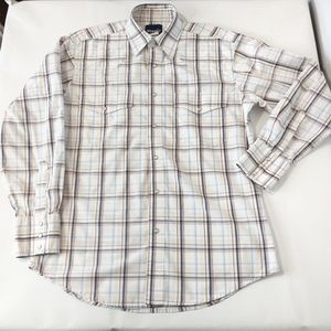 WRANGLER LONG SLEEVE PEARL SNAP BUTTON SHIRT